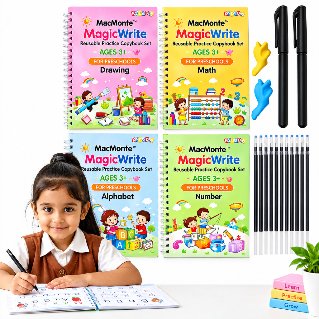 Magic Practice Copybook (4 Book + 10 Refill) (A-127)
