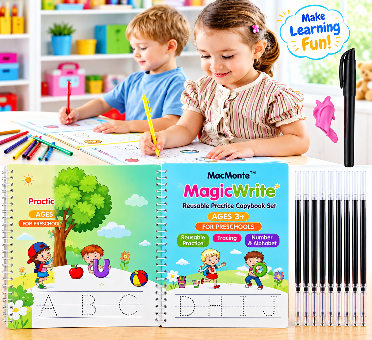 Magic Practice Copybook (4 Book + 10 Refill) (A-127)